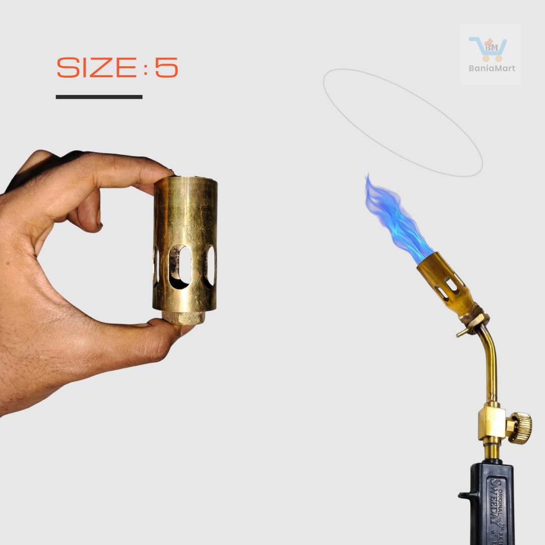 BaniaMart Brass Nozzle Kit | Set of 6 | Interchangeable Brass Nozzles Sizes 0 to 5