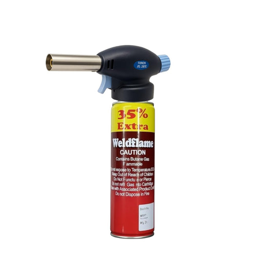 BaniaMart AutoGun Ignition Butane Gas Blow Torch with Butane Bottle