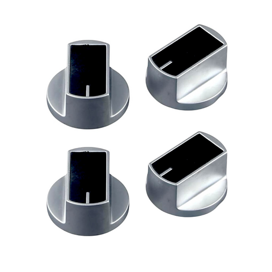 BaniaMart Metal Silver Gas Stove Replacement Knobs