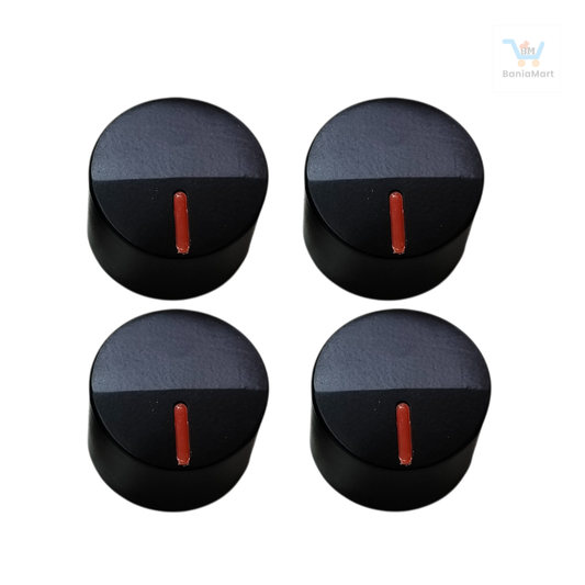 BaniaMart Metal Black Gas Stove Replacement Knob