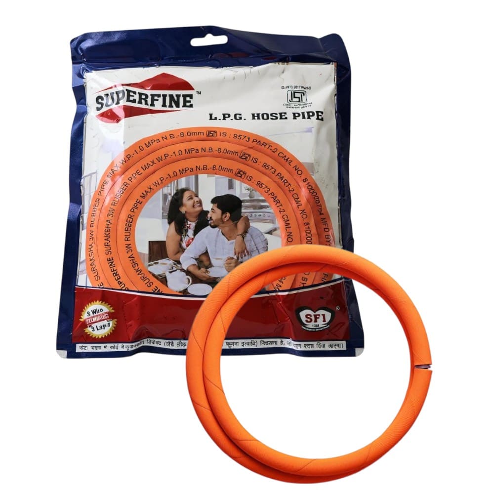 BaniaMart Gas Stove LPG Pipe / Hose with Clip Set