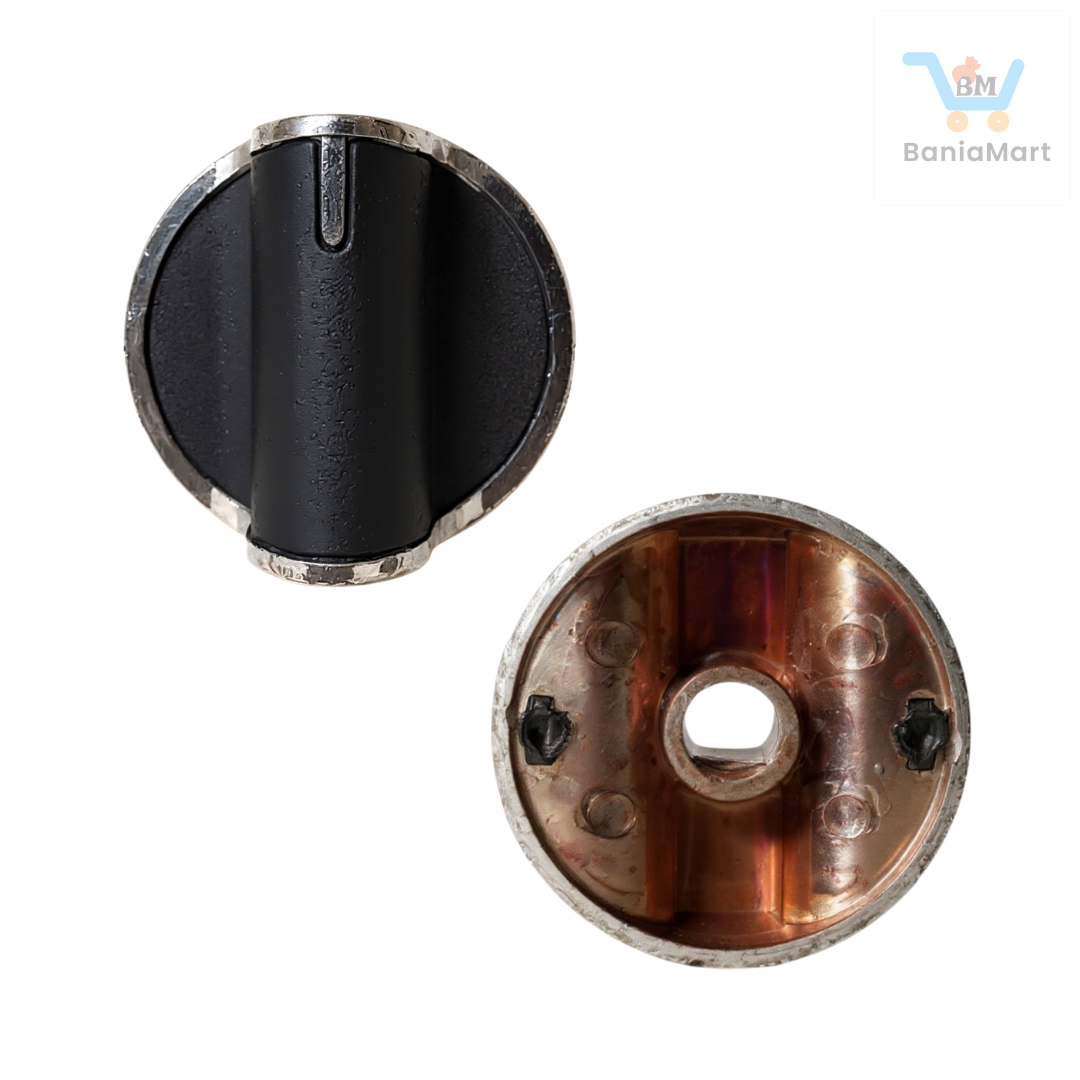 BaniaMart PVC Silver Gas Stove Replacement Knob