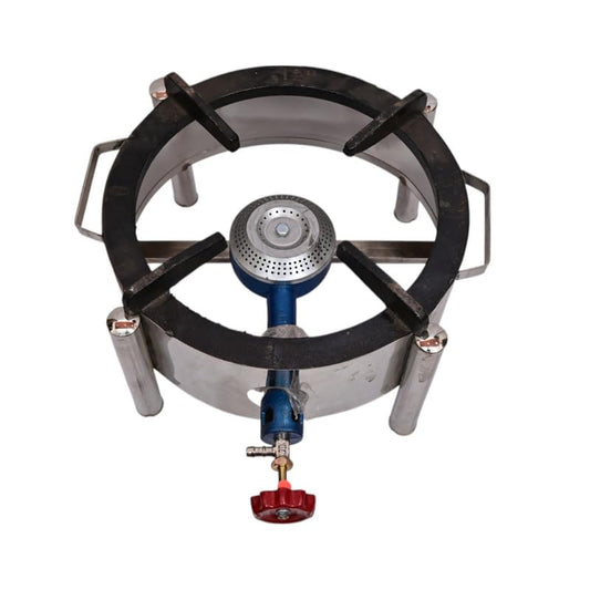 BaniaMart Stainless Steel Round Bhatti with complete Accessory Kit