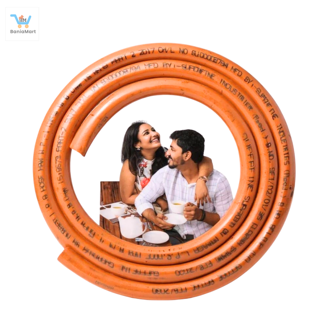 BaniaMart LPG Gas Stove Premium Pipe / Hose with Butterfly Clip Set