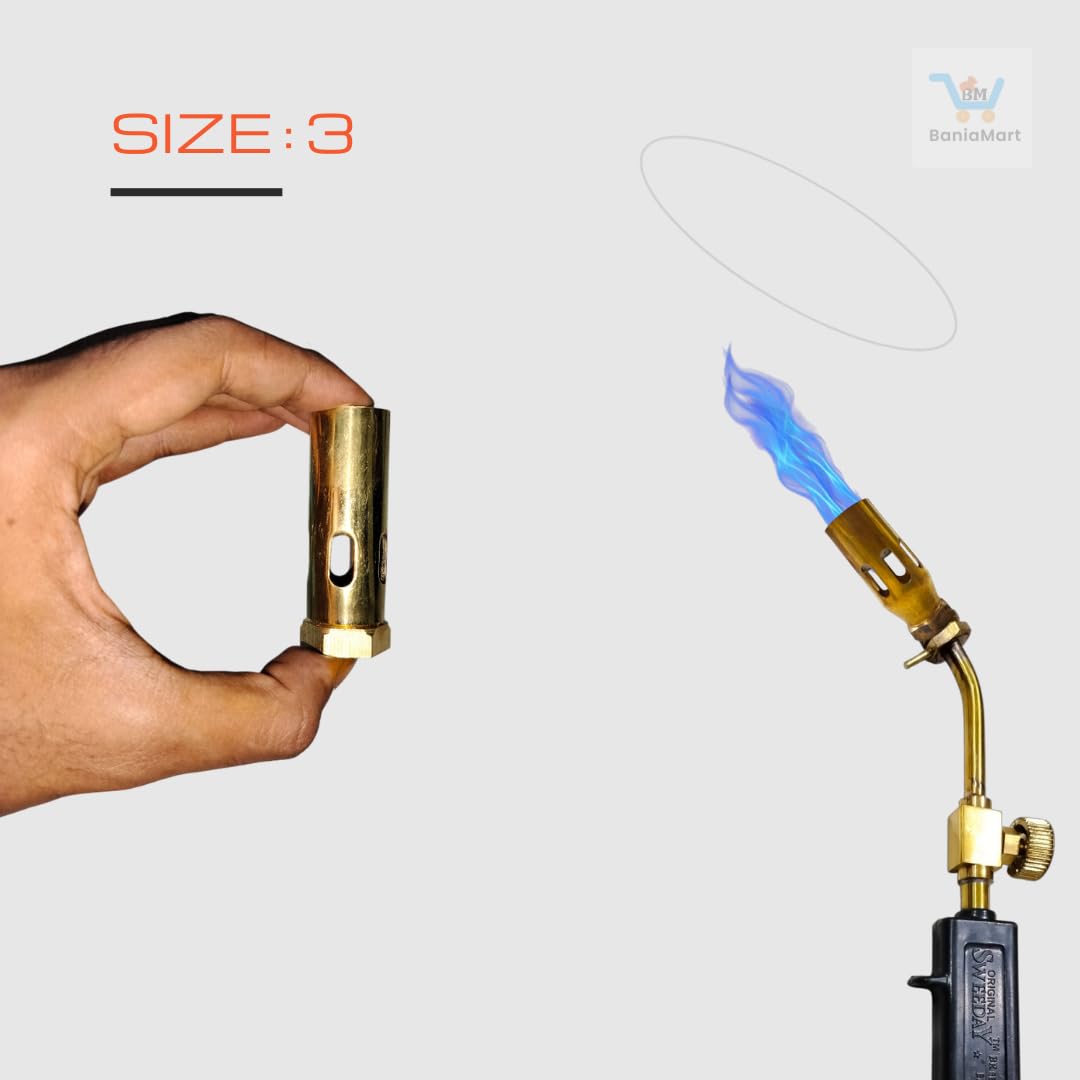 BaniaMart Brass Nozzle Kit | Set of 6 | Interchangeable Brass Nozzles Sizes 0 to 5