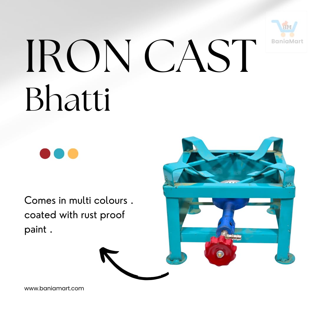 BaniaMart Iron Square Bhatti with complete Accessory Kit