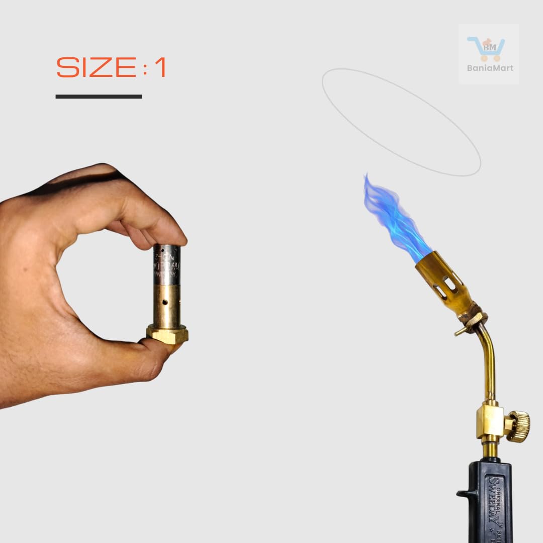 BaniaMart Brass Nozzle Kit | Set of 6 | Interchangeable Brass Nozzles Sizes 0 to 5