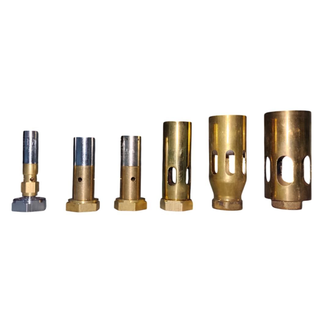 BaniaMart Brass Nozzle Kit | Set of 6 | Interchangeable Brass Nozzles Sizes 0 to 5