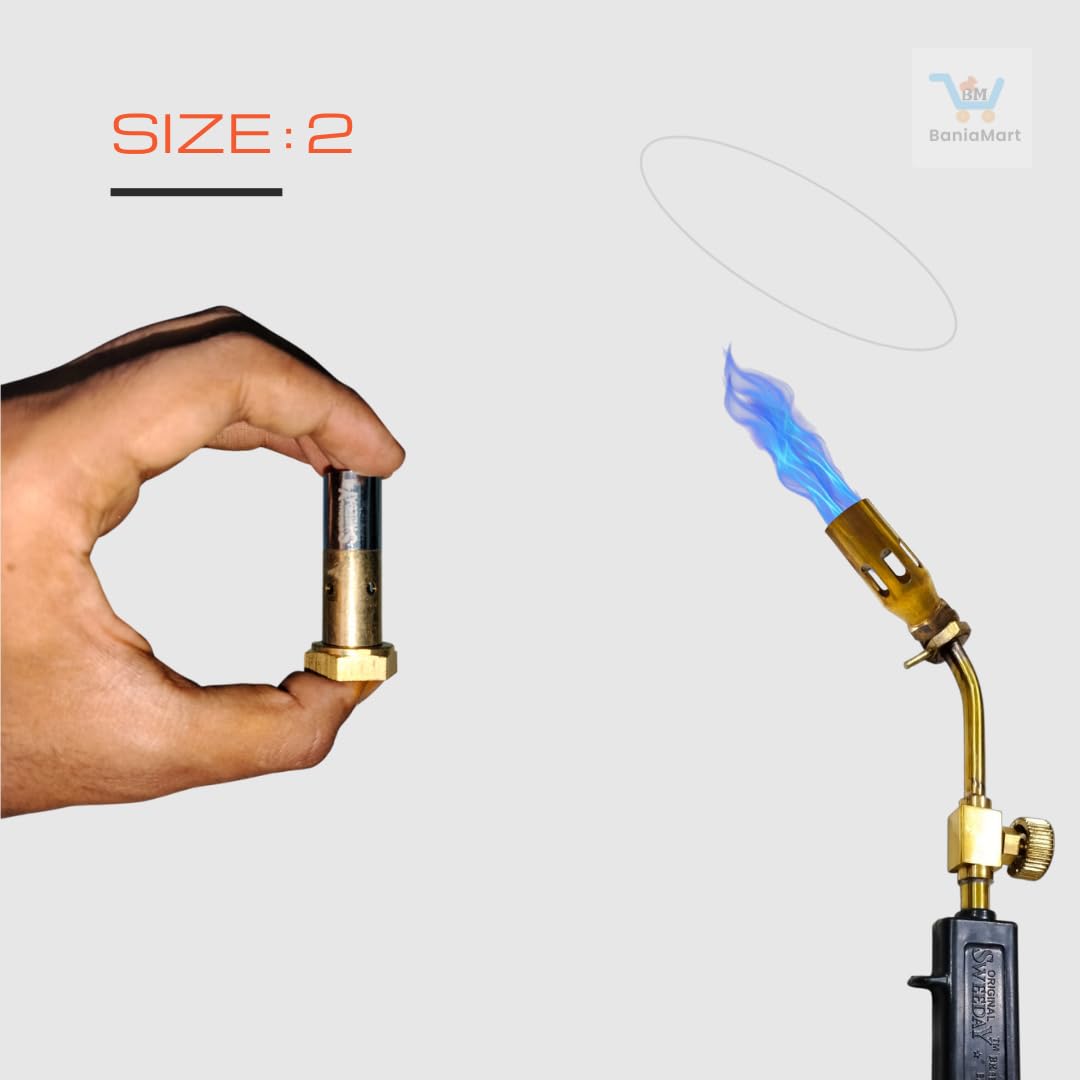 BaniaMart Brass Nozzle Kit | Set of 6 | Interchangeable Brass Nozzles Sizes 0 to 5