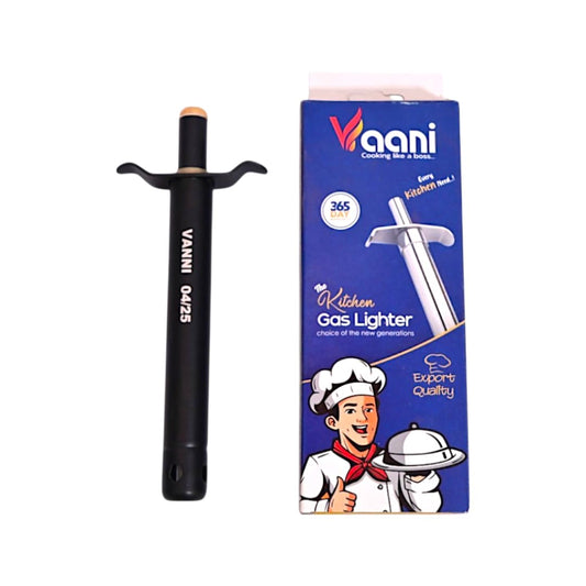 BaniaMart Heavy Duty Gas Stove Lighter | SS Black