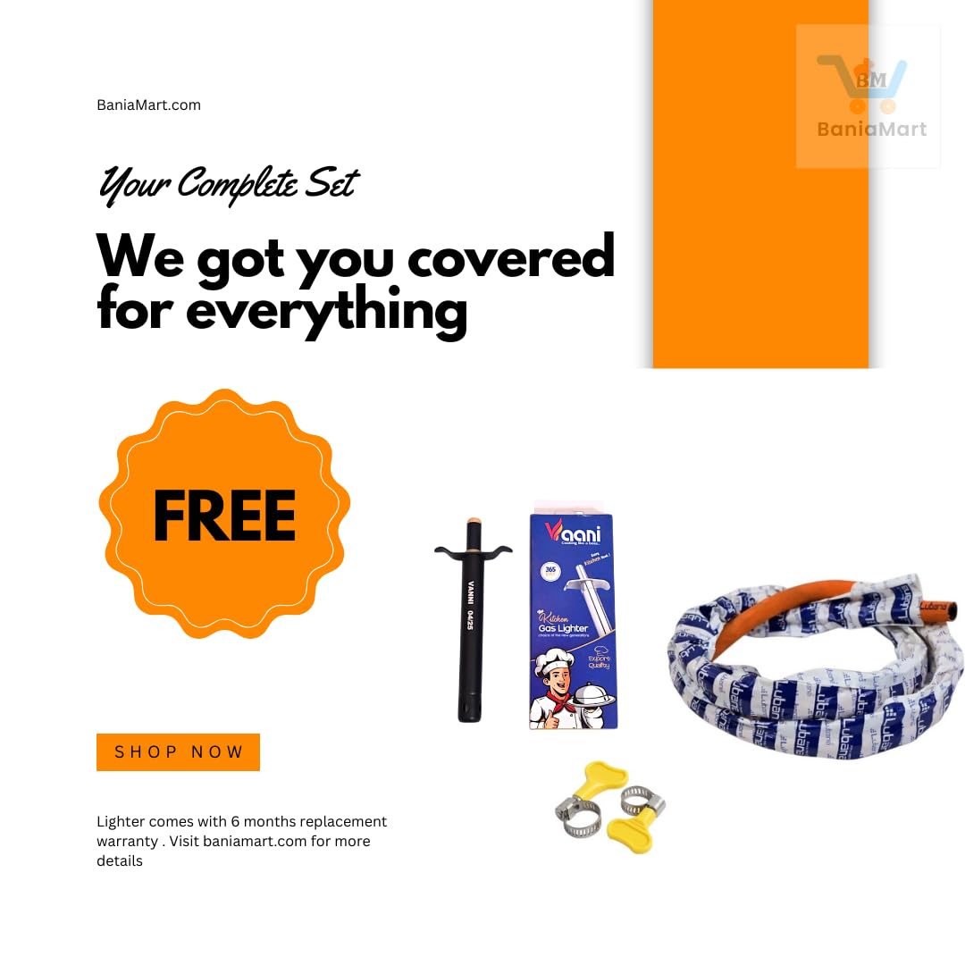 BaniaMart Iron Square Bhatti with complete Accessory Kit