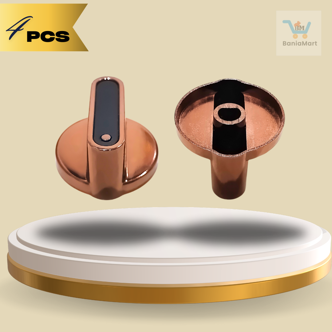 BaniaMart Premium Golden Gas Stove Replacement Knob